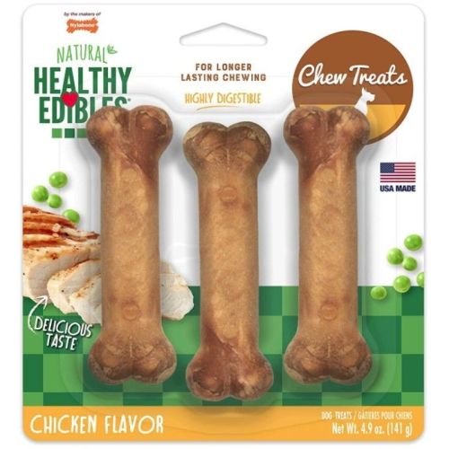 Nylabone Healthy Edibles Wholesome Dog Chews - Chicken Flavor - Regular - 4.5" Long (3 Pack) Nylabone Healthy Edibles Wholesome Dog Chews - Chicken Flavor - Regular - 4.5" Long (3 Pack)